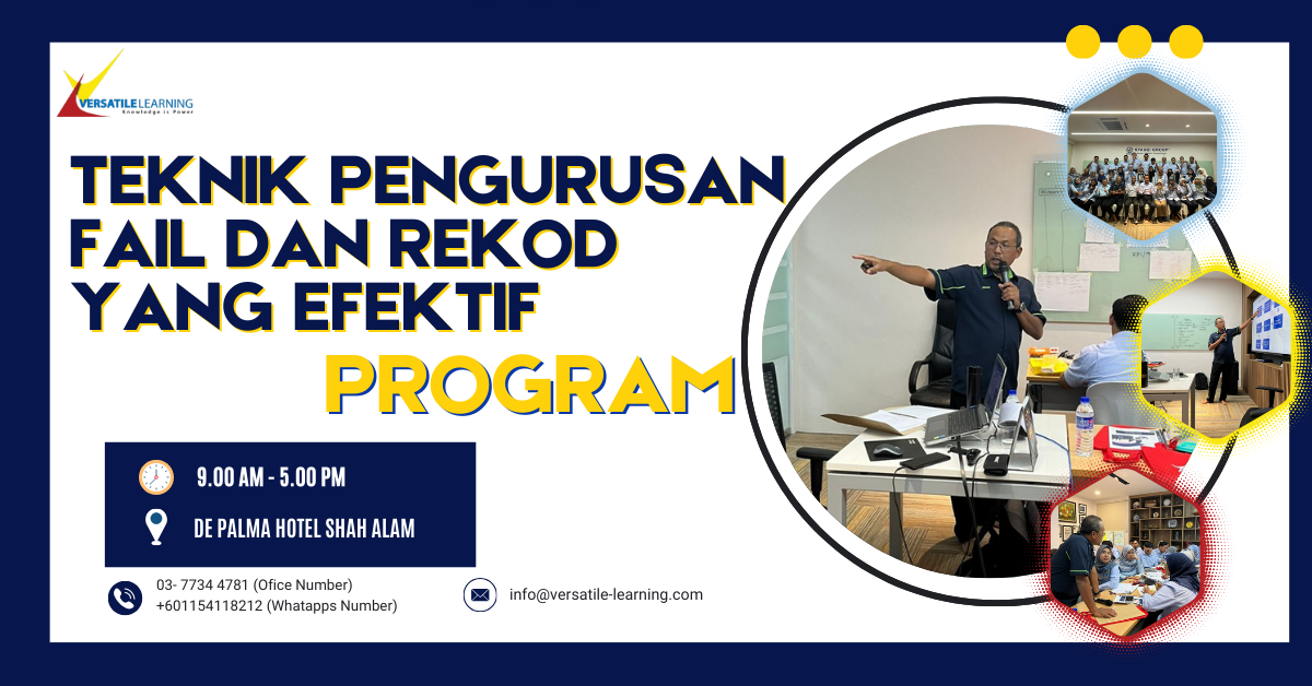 FAD 003- Teknik Pengurusan Fail dan Rekod yang Efektif, 10 & 11 September